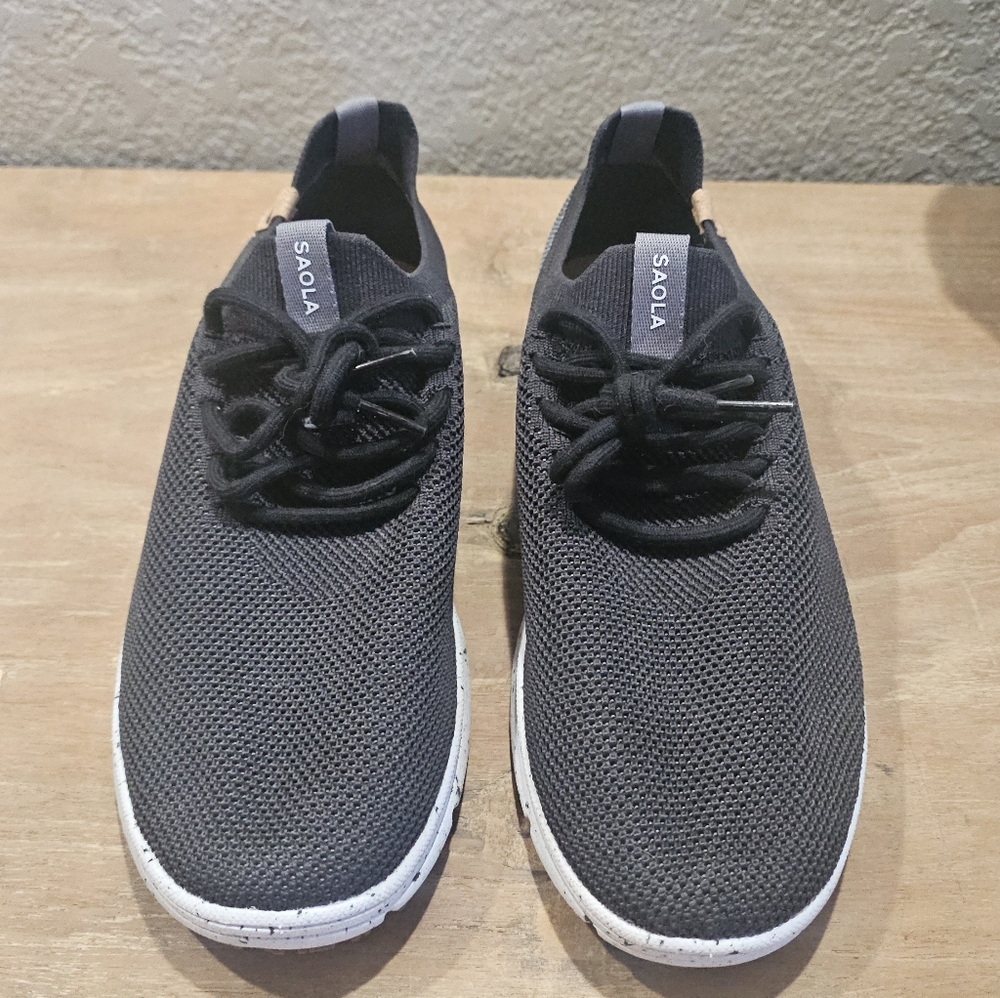 Black Charcoal Saola Vegan Black Sneakers Women's Size 10